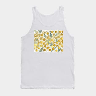 Pattern of golden geometric shapes Tank Top